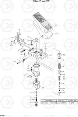 4340 BRAKE VALVE R140W-7A, Hyundai