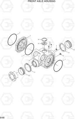 5100 FRONT AXLE HOUSING R140W-7A, Hyundai