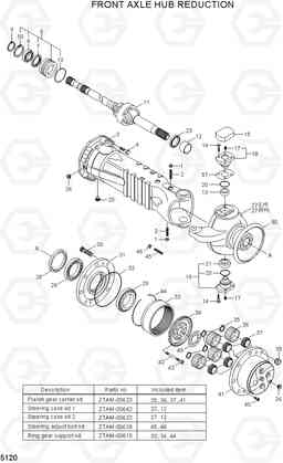 5120 FRONT AXLE HUB REDUCTION R140W-7A, Hyundai