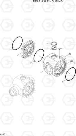 5200 REAR AXLE HOUSING R140W-7A, Hyundai