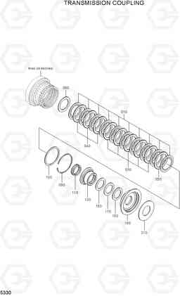 5330 TRANSMISSION COUPLING R140W-7A, Hyundai