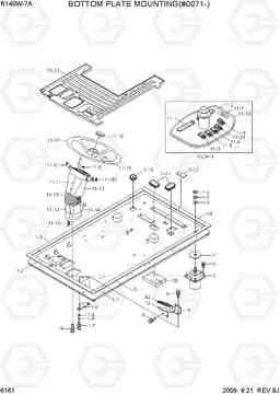 6161 BOTTOM PLATE MOUNTING(#0071-) R140W-7A, Hyundai