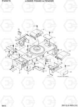 6410 LOWER FRAME & FENDER R140W-7A, Hyundai