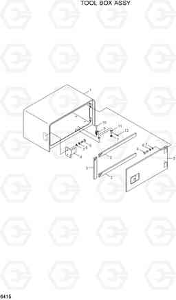 6415 TOOL BOX ASSY R140W-7A, Hyundai