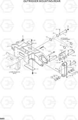 6460 OUTRIGGER MOUNTING-REAR R140W-7A, Hyundai