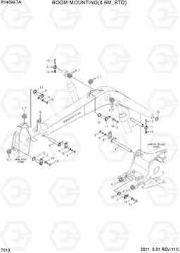 7010 BOOM MOUNTING(4.6M, STD) R140W-7A, Hyundai