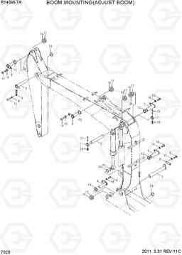 7020 BOOM MOUNTING(ADJUST BOOM) R140W-7A, Hyundai