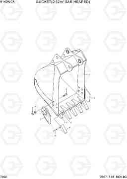 7350 BUCKET(0.52M3 SAE HEAPED) R140W-7A, Hyundai