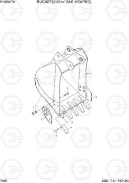 7360 BUCKET(0.65M3 SAE HEAPED) R140W-7A, Hyundai