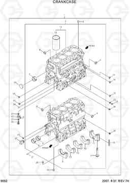 9050 CRANKCASE R140W-7A, Hyundai