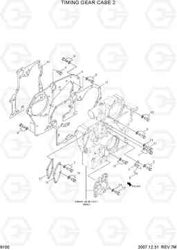 9100 TIMING GEAR CASE 2 R140W-7A, Hyundai