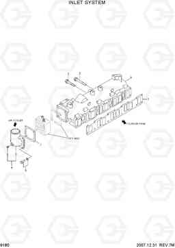 9180 INLET SYSTEM R140W-7A, Hyundai