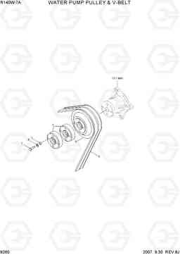 9260 WATER PUMP PULLEY & V-VELT R140W-7A, Hyundai