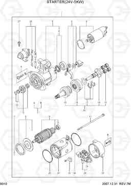 9310 STARTER (24V-5KW) R140W-7A, Hyundai