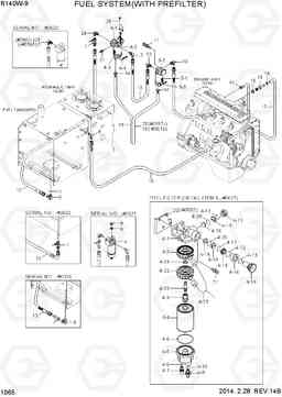 1065 FUEL SYSTEM(WITH PREFILTER) R140W-9, Hyundai