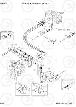 3100 UPPER HYD PIPING(BASE) R140W-9, Hyundai