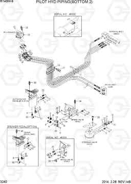 3240 PILOT HYD PIPING(BOTTOM 2) R140W-9, Hyundai