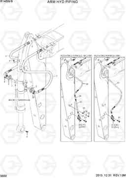 3600 ARM HYD PIPING R140W-9, Hyundai