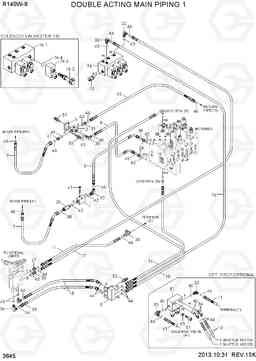 3645 DOUBLE ACTING MAIN PIPING KIT 1 R140W-9, Hyundai