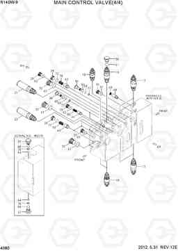 4080 MAIN CONTROL VALVE(4/4) R140W-9, Hyundai