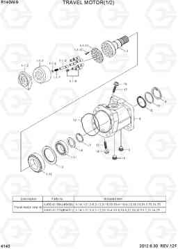 4140 TRAVEL MOTOR(1/2) R140W-9, Hyundai