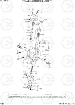4151 TRAVEL MOTOR(2/2, #0407-) R140W-9, Hyundai