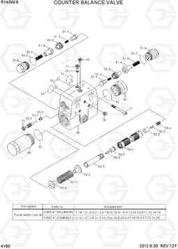 4160 COUNTER BALANCE VALVE R140W-9, Hyundai