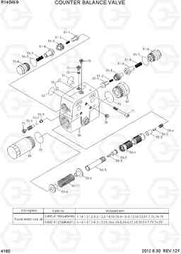 4160 COUNTER BALANCE VALVE R140W-9, Hyundai