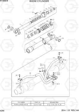 4200 BOOM CYLINDER R140W-9, Hyundai