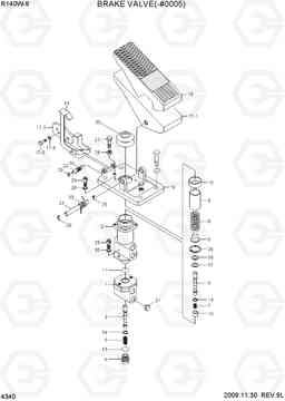 4340 BRAKE VALVE(-#0005) R140W-9, Hyundai