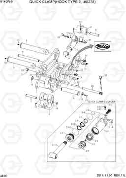 4420 QUICK CLAMP(HOOK TYPE 2, -#0278) R140W-9, Hyundai