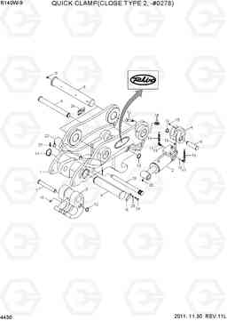 4430 QUICK CLAMP(CLOSE TYPE 2, -#0278) R140W-9, Hyundai