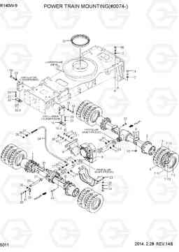 5011 POWER TRAIN MOUNTING(#0074-) R140W-9, Hyundai