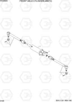 5140 FRONT AXLE CYLINDER(-#0073) R140W-9, Hyundai