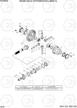 5210 REAR AXLE DIFFERENTIAL(-#0073) R140W-9, Hyundai