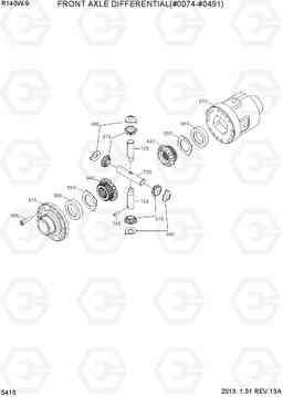 5410 FRONT AXLE DIFFERENTIAL(#0074-#0491) R140W-9, Hyundai