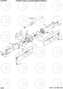 5420 FRONT AXLE CASING(#0074-#0491) R140W-9, Hyundai