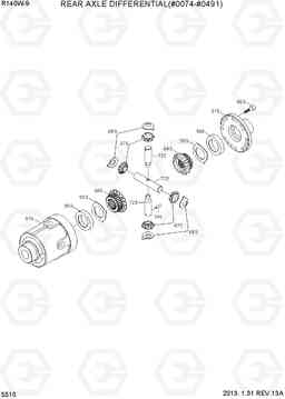 5510 REAR AXLE DIFFERENTIAL(#0074-#0491) R140W-9, Hyundai