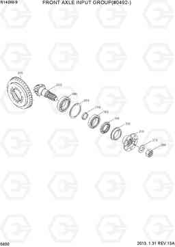5600 FRONT AXLE INPUT GROUP(#0492-) R140W-9, Hyundai