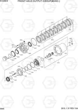 5640 FRONT AXLE STEERING GEAR(#0492-) R140W-9, Hyundai