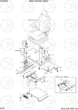 6140 SEAT BASE ASSY R140W-9, Hyundai