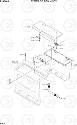 6160 STORAGE BOX ASSY R140W-9, Hyundai