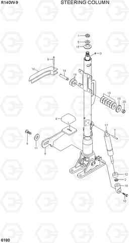 6180 STEERING COLUMN R140W-9, Hyundai