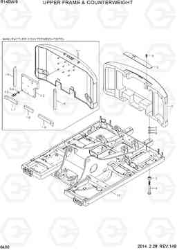 6400 UPPER FRAME & COUNTERWEIGHT R140W-9, Hyundai