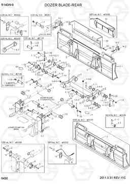 6430 DOZER BLADE-REAR(-#0481) R140W-9, Hyundai