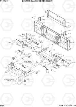 6431 DOZER BLADE-REAR(#0482-) R140W-9, Hyundai