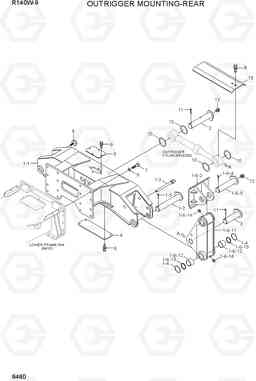 6460 OUTRIGGER MOUNTING-REAR R140W-9, Hyundai