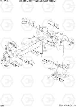 7050 BOOM MOUNTING(ADJUST BOOM) R140W-9, Hyundai