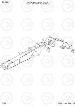 7105 BOOM(ADJUST BOOM) R140W-9, Hyundai