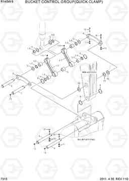 7310 BUCKET CONTROL GROUP(QUICK CLAMP) R140W-9, Hyundai